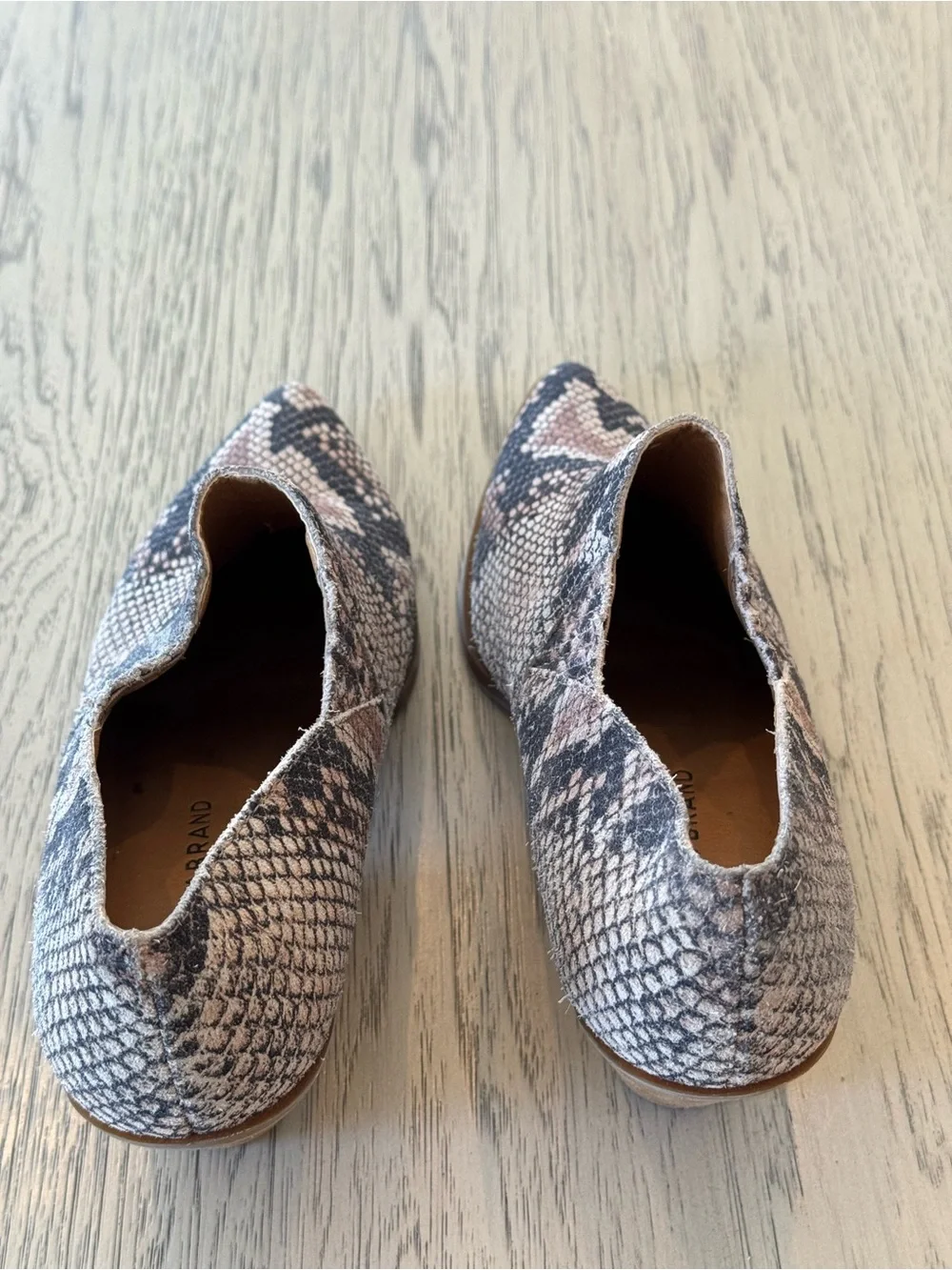 Lucky Brand Tabea Snake-Print Low Block Heel pull on Ankle Booties women’s 8.5